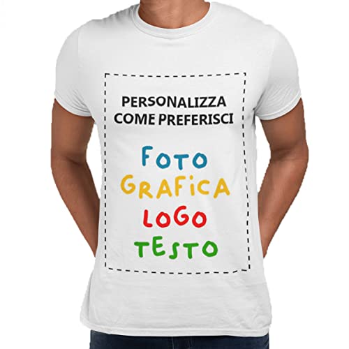 Generico Pacco 10 Magliette Uomo Personalizzate Set 10 T-Shirt Mani...