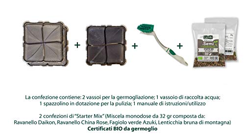 GermoglioSì Smart Germogliatore per Semi + 2 Confezione Semi (32gr...