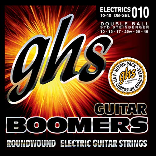 GHS DB-GBL SET, Double Ball End Boomers Electric Guitar Strings10-4...