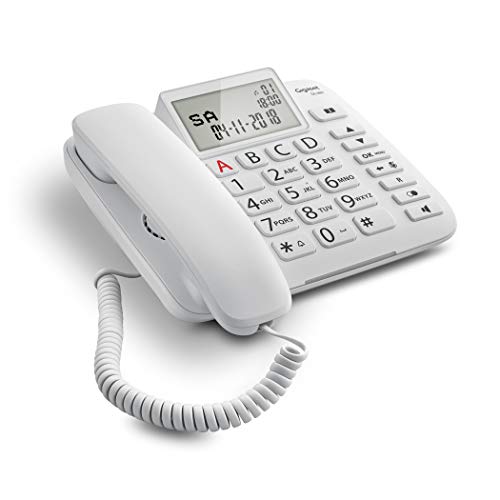 Gigaset DL380 Telefono Fisso, Ampio Display, Grandi Tasti Ergonomici, Visualizzazione Chiamata Tramite LED, Bianco [Italia]