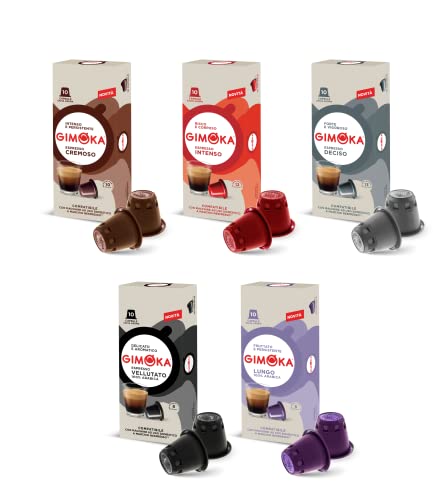 Gimoka - Capsule Compatibili Nespresso, Assortimento di Miscele e Aromi - 100 Capsule