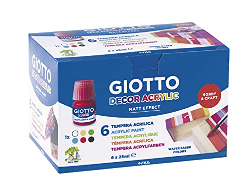 Giotto 538200 - 6 Flaconi Decor Acrylic 25 ml