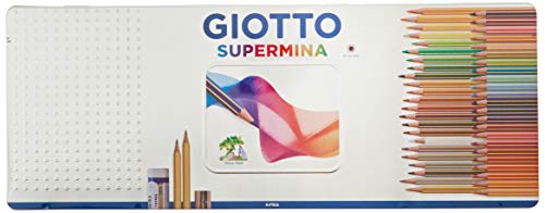 GIOTTO Supermina - Astuccio in Metallo da 50 Matite a Pastello Colo...