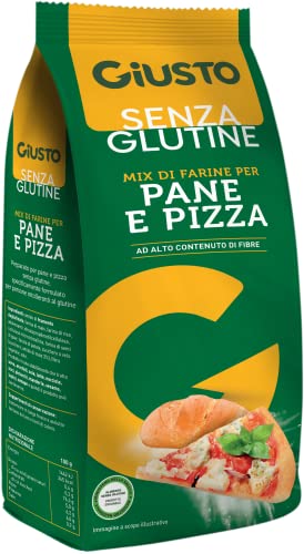 Giusto Mix di Farine Senza Glutine per Pane e Pizza, Include i Pelati e l Origano