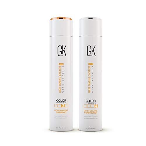 Global Keratin GK Hair Moisturizing Shampoo & Conditioner 300ml Sets For Colour Danni Secchi Crespi Ricci Solfato di Parabene Organico Gratuito Uso Quotidiano