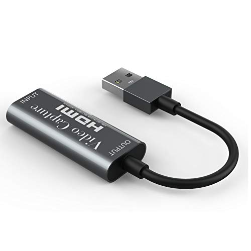 GuangDa USB Video Capture Card 4K HDMI to USB 2.0 Capture Card Device Registrazione HD 1080p direttamente sul computer per giochi, streaming, insegnamento, videoconferenza, trasmissione dal vivo