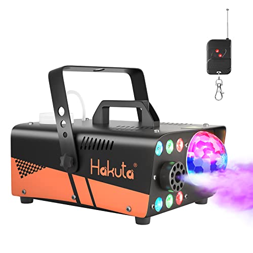 Hakuta, macchina per nebbia, 600 W, con luci a sfera da discoteca e...