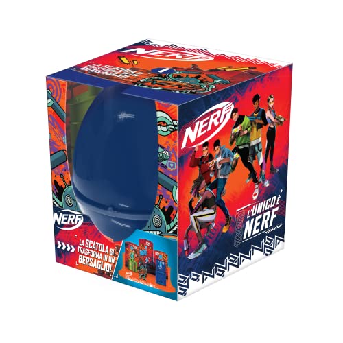 Hasbro Box delle Soprese Nerf 2022 - Box con sorprese e Scatola Che Si trasforma in Set di Bersagli