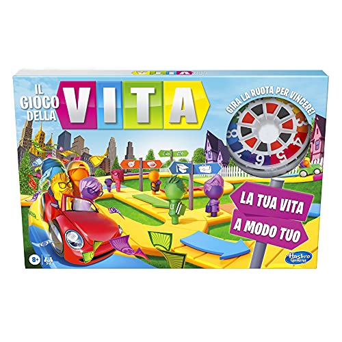 Hasbro Gaming - Il Gioco della Vita, un Gioco Adatto a Tutta la Famiglia per 2-4 Giocatori, Gioco da Tavolo per Bambini Dagli 8 Anni in Su