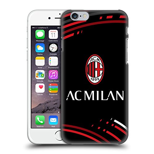 Head Case Designs Licenza Ufficiale AC Milan Curvato Modelli Cresta Cover Dura per Parte Posteriore Compatibile con Apple iPhone 6   iPhone 6s