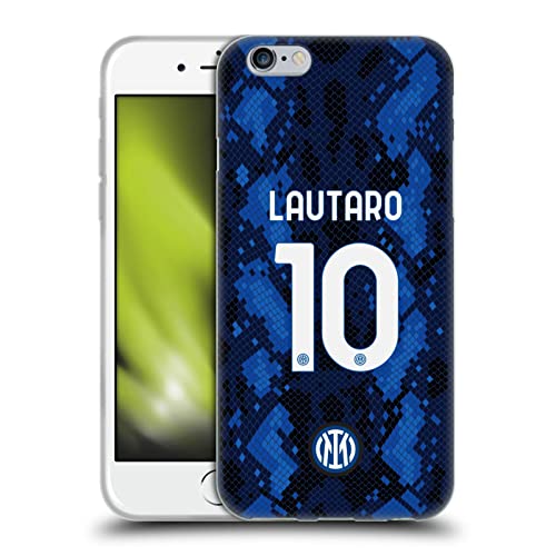 Head Case Designs Licenza Ufficiale Inter Milan Lautaro Martínez 2021 22 Giocatori Home Kit Cover in Morbido Gel Compatibile con Apple iPhone 6   iPhone 6s