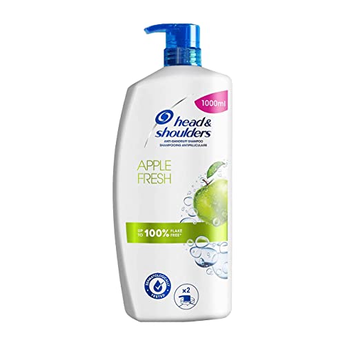 Head & Shoulders Shampoo antiforfora apple Fresh, 1000ml Confezione Grande, per Capelli Grassi, senza Parabeni, Testato Dermatologicamente, Fino a 72 Ore di Protezione dalla Forfora Visibile