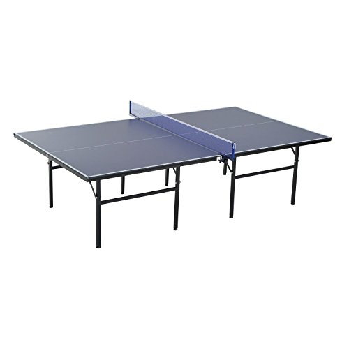 homcom Tavolo da Ping Pong Pieghevole in Legno MDF e Acciaio per Interni, 152.5 x 274 x 76cm