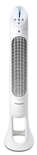 Honeywell QuietSet Ventilatore a torre oscillante per tutta la stanza (5 impostazioni di velocità, oscillante 80°, funzione timer, luci di spegnimento automatico, telecomando) HYF260