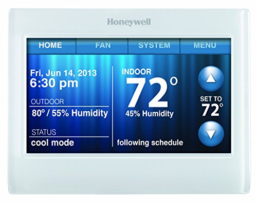 Honeywell TH9320WF5003 Wi-Fi 9000 - Termostato programmabile per touch screen a colori, 3,5 x 4,5 , colore: Bianco