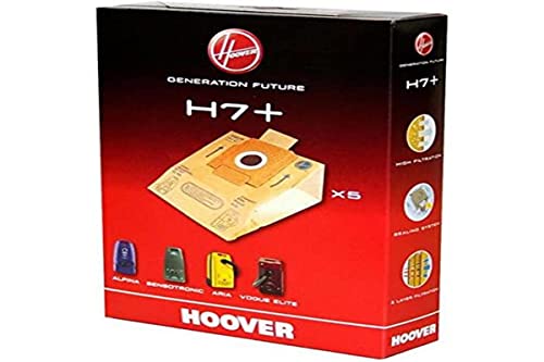 Hoover H7+ Sacchetti per Aspirapolvere, Originali, in Carta, Extra Filtranti, 5 Pezzi