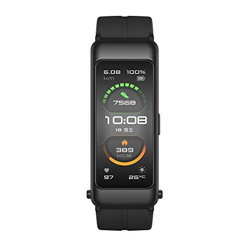 HUAWEI TalkBand B6 Sport - Tracker di attività con cinturino - Fluoroelastomero - Display per cuffie Bluetooth staccabile da 3; 9 cm (1; 53  ); Nero grafite