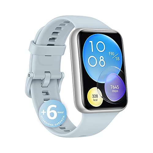 HUAWEI WATCH FIT 2 Smartwatch, Display FullView da 1,74 , Chiamate Bluetooth al polso, Monitoraggio della salute 24h, SpO2, GPS, Allenamenti guidati, +6 mesi estensione di garanzia, Isle Blue