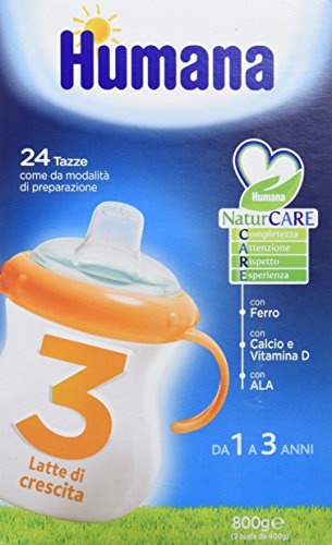 Humana Junior Drink Latte di Crescita per Bambini, Indicato dai 3 Anni, in Polvere - 800 gr