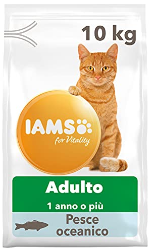 IAMS for Vitality Alimento secco con pesce oceanico per gatti adulti (1-6 anni) - 10 kg