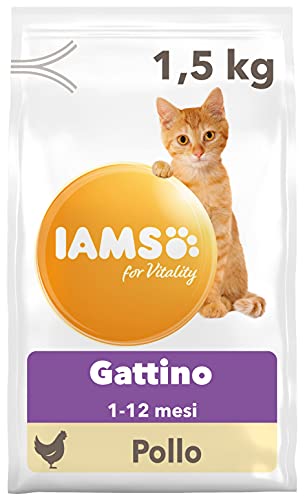 IAMS for Vitality Alimento secco con pollo fresco per gattini (1-12...