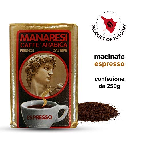 Il Caffè Manaresi Macinato Sottovuoto Per Espresso, 250 gr...