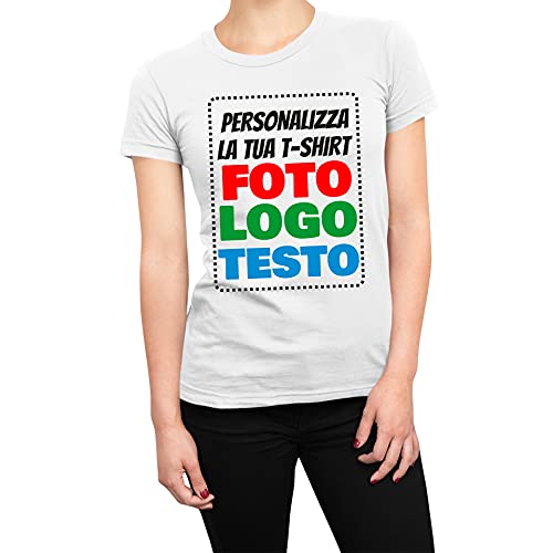 Incidiamo Maglietta T-Shirt Donna Personalizzata con Stampa Logo, Foto, Scritta Personalizzabile