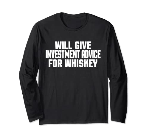 Investitore, divertente, darà consigli sugli investimenti per il whisky Maglia a Manica