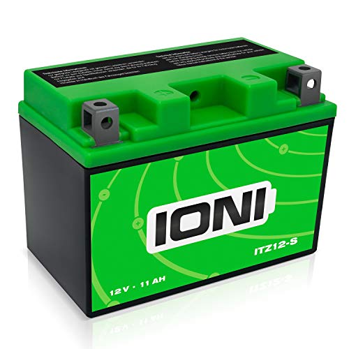 IONI ITZ12S - Batteria 12V 11Ah AGM Compatibile con la batteria per moto YTZ12S sigillata accumulatore senza manutenzione