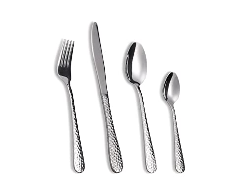 Isahouse Posate 24 Pezzi in Acciaio Inossidabile- 6 forchette da tavola, 6 coltelli da tavola, 6 cucchiai da tavola, 6 cucchiai da tè -Serve 6 (Provence)