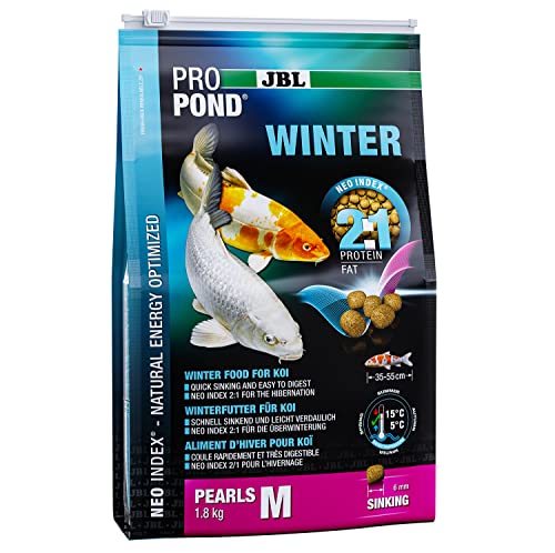 JBL ProPond Winter - Mangime Invernale per Koi, con Perle di mangime per Stagioni, Taglia M, 1,8 kg