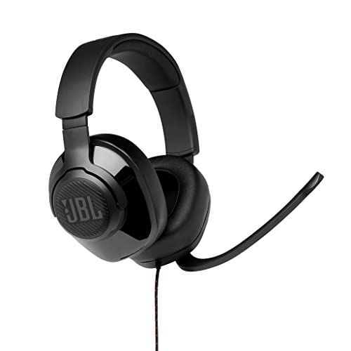 JBL Quantum 100 Cuffie Gaming Over-Ear con Filo, Headset da gioco con Microfono Boom Direzionale Rimovibile, compatibilità su Ogni Piattaforma, Colore Nero