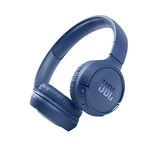 JBL Tune 510BT Cuffie On-Ear Wireless, Bluetooth 5.0, Pieghevole, Microfono Integrato, Connessione Multipoint e ad Assistente Vocale, fino a 40 Ore di Autonomia e Ricarica Veloce, Blu