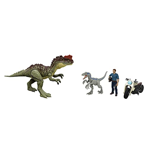 Jurassic World - Gioco d azione Include Un Personaggio Umano e Dino...