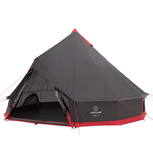 Justcamp Bell 8 Tipi tenda per famiglia, campeggio, a 8 persone, tenda piramide