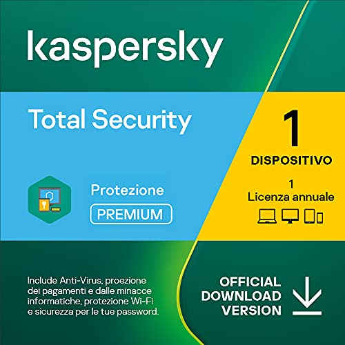 Kaspersky Total Security 2022 | 1 Dispositivo | 1 Anno | PC   Mac   Android | Codice d attivazione via email