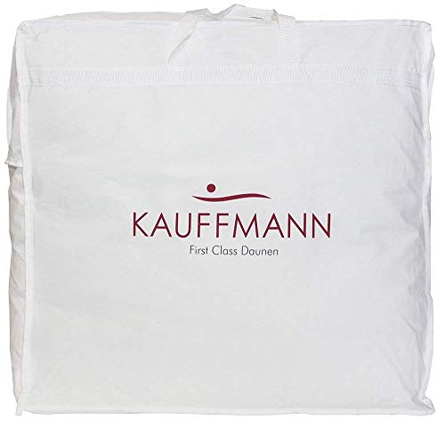 Kauffmann Piumino Inverno Donatello 600 - Una Piazza Singolo King Misura 155 x 220 cm - 550 gr Puro Piumino Vergine Bianco Europeo Classe 1