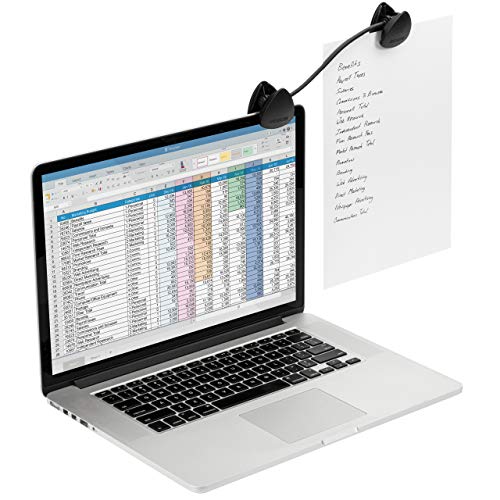 Kensington 62081 Leggio FlexClip con collo di cigno flessibile, Fissabile a qualsiasi laptop, Ultrabook, notebook o monitor per sostenere documenti