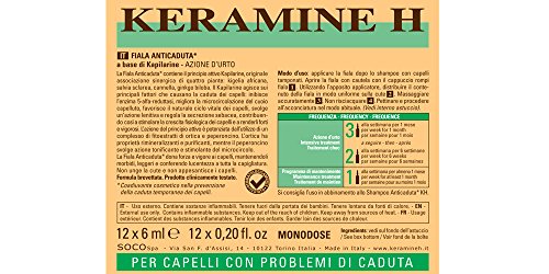 Keramine H Fiala Anticaduta per Capelli, 12 x 6ml...