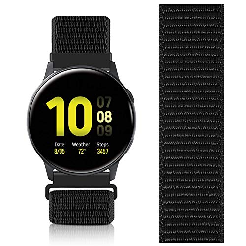 KIBDSNG - Cinturino in nylon da 20 mm, compatibile con Garmin Vivoactive3 Galaxy Watch Active2 da 40-44 mm, Galaxy Watch da 42 mm, morbido e traspirante, ricambio per orologio sportivo