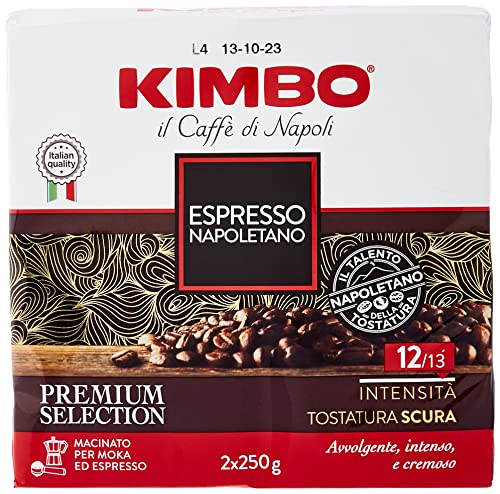 Kimbo Caffè Macinato Espresso Napoletano - Confezione da 2 x 250 g...