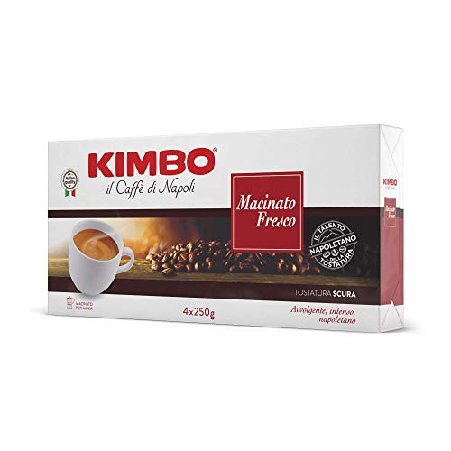 Kimbo Macinato Fresco Caffè Macinato - 4 Pacchi da 250g...