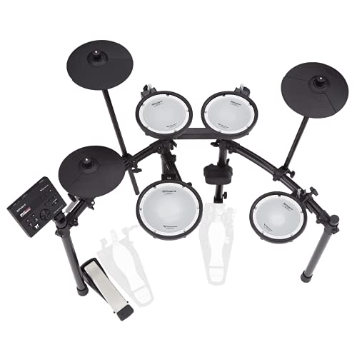 Kit Elettronico V-Drums Roland TD-07DMK – Kit con le leggendarie pelli Mesh a doppio strato dalla suonabilità ed espressività superiori – Audio & MIDI Bluetooth – USB per registrare dati audio e MIDI