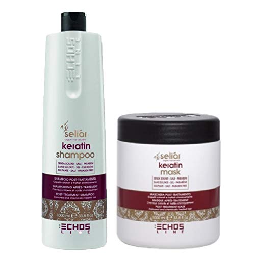 Kit Seliar Keratin Post-Treatment - Shampoo 1000 ml + Maschera 1000...