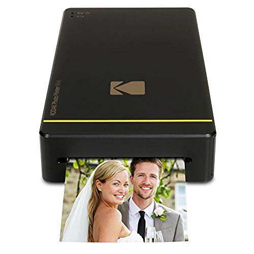 Kodak - Mini Stampante Fotografica portatile Wi-Fi & NFC per formato 2.1 x 3.4 , con tecnologia di stampa in sublimazione cromatica brevettata avanzata e uno strato di preservazione delle foto (nero)