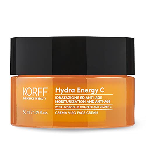 Korff Hydra Energy C, Crema Viso con Hydroplus Complex, Formula Idratante con Acido Ialuronico per Pelle Secche, 50ml