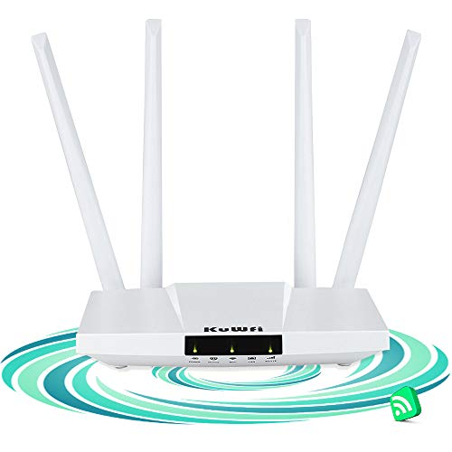 KuWFi Router Wi-FI 4G LTE, Router CPE da 300 Mbps con slot per scheda SIM  4 WiFi Antenne.Compatibile con la maggior parte delle carte SIM.Adatto per case, caffè, ecc.