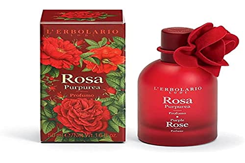 L Erbolario Profumo Donna Rosa Purpurea, Fragranza Femminile e Moderna, Fragranza da Donna, Eau de Parfum Donna, Formato 50ml