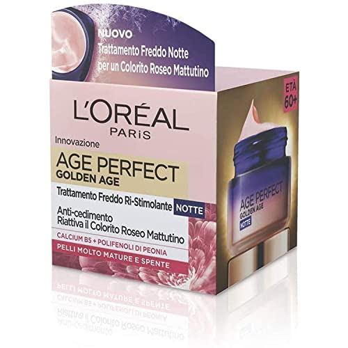 L Oréal Paris Crema Notte Age Perfect Golden Age, Trattamento Fortificante, Adatto a Pelli Mature, 50 ml