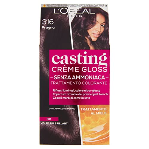 L Oréal Paris Tinta Capelli Casting Creme Gloss, senza Ammoniaca per una Fragranza Piacevole, 316 Prugna, Confezione da 1